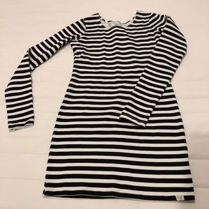 black & white stripped dress